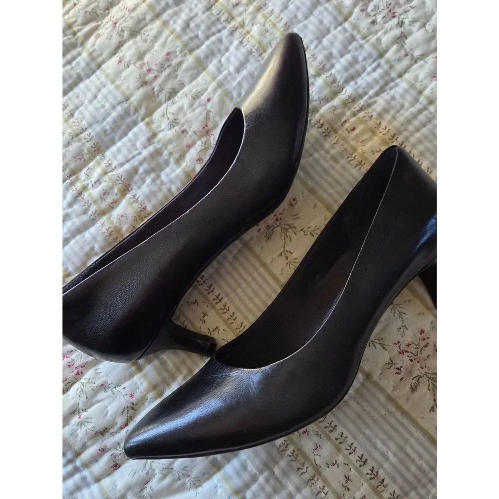 ROCKPORT Black Pointed Leather Pumps, 2 Inch Heel WEDDING READY - Picture 5 of 9